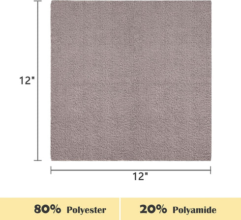 Reusable Microfiber Cleaning Cloths: 50 Pack Washable 12×12 Absorbent Rags for Kitchen, House, Car (Grey)