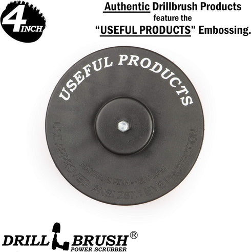 Ultra Stiff 4-Inch Electric Spin Scrubber - Industrial Cleaning Supplies for BBQ, Grates, Outdoor Deck