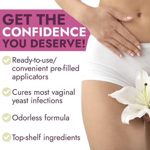 Inflammation, 7 Count Terramed Just Think Comfort Yeast Infection Treatment for Women | Ph Balance for Women | Helps