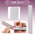 Nail File 12 PCS Professional Reusable 100/180 Grit Washable Tools for Poly Nail Extension Gel and Acrylic