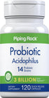 Piping Rock Probiotic Acidophilus, 120 Capsules with 14 Strains, 3 Billion Organisms, Non-GMO, Gluten Free