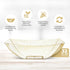 Posh Setting Square Plastic Serving Bowls, Medium Gold Glitter Disposable Party Snack Bowls, 4 Pack Heavy Duty for