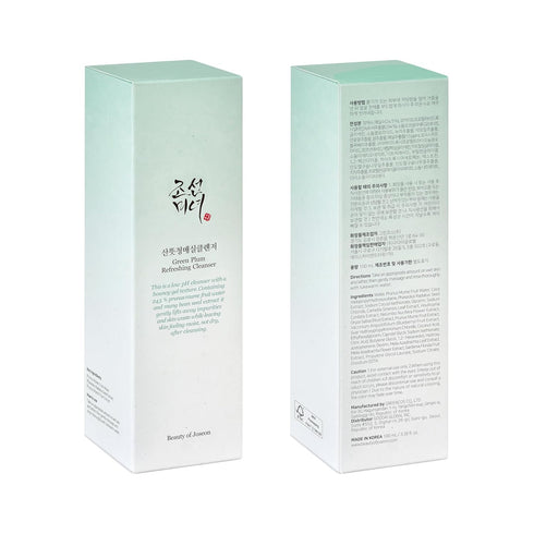 Beauty of Joseon Green Plum Refreshing Cleanser Gel, Deep Pore Cleansing Acne Face Wash for All Skin Types (100ml)