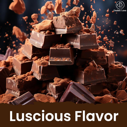 Set Pack 3 1.69 OZ x3 Dude's Love Luscious Flavored Massage Oil - of - Organic - Chocolate, Apple Cinnamon, Mango