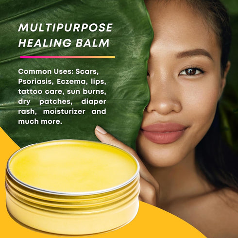 Peruvian Gold All Purpose Healing Balm for Scars, Eczema, Facial Moisturizer, Dry Skin, 2 Fl Oz Sustainably Sourced