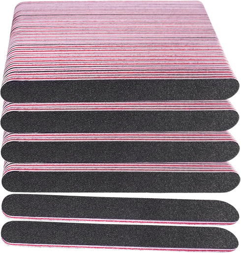 Nail File (100 Pcs), Double Sided Emery Board Nail Files for Acrylic and Natural Nails, Manicure Set