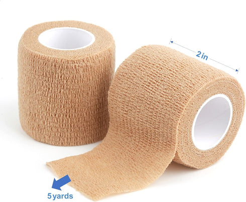 Cohesive Bandage Wrap, Self Adhesive Medical Tape, Vet Wrap, Athletic Elastic Stretch Band for Sport Injury & Wound