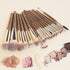 MAANGE 18 Pcs Premium Synthetic Makeup Brushes Set, Soft Foundation Powder Eyeliner Brushes (Champagne)