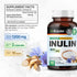 BIO KRAUTER Inulin Powder Capsules - 1200 mg Prebiotic Fiber Supplements - 100 Count Chicory Root Fiber for Digestive