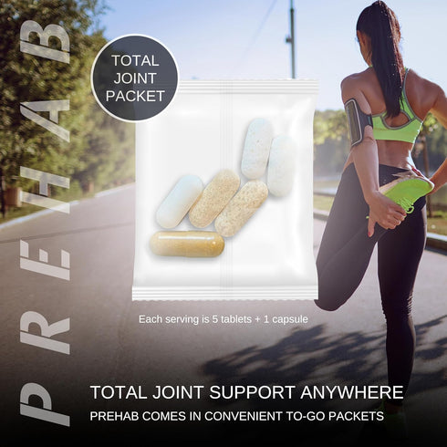 PREHAB Total Joint Support Supplement - 40 Ingredient Super Complex for Athletes, Glucosamine, Chondroitin