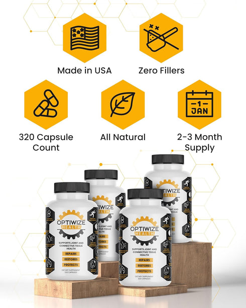 10 Natural Pain Relief Ingredients for Joint, Tendon, and Ligament Supplement - Arthritis, Injuries, Bone Health