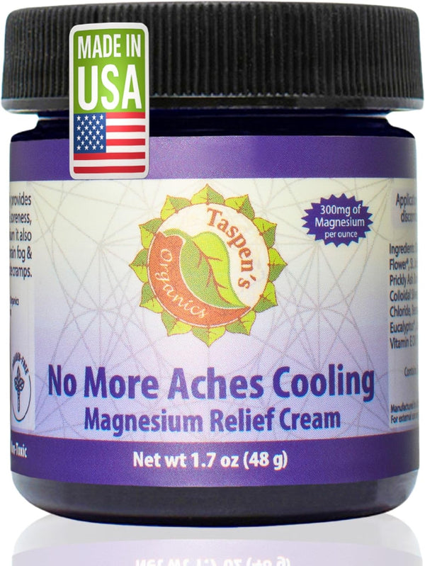 Taspen's Organics Taspens Organics Magnesium No More Aches Cooling Cream Topical Magnesium Cream for