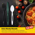 Glad Plastic Heavy Duty Forks, 120ct Green, White, Black Cutlery, Sturdy Disposable Party Utensils Set