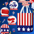 Locmeo 24 4th 8 4 10 Inch Pcs of July Patriotic Party Favor Bags with Handles Reusable Non Woven American Flag Goodie