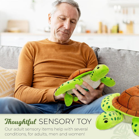 JMIJ Sea Turtle Dementia Products for Elderly Calming and Comforting Sensory Fidget Toy for Adults with Dementia