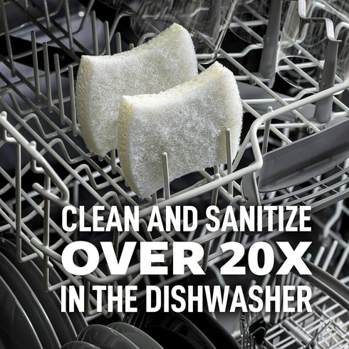 Scotch-Brite Greener Clean Non-Scratch Scrub Sponge - 12 Pack for Washing Dishes, Kitchen Cleaning, Dishwasher Safe