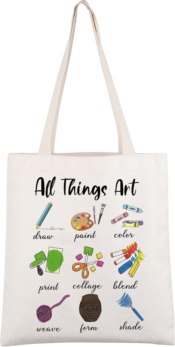 CMNIM Art Teacher Gifts, Artist Gifts, All Things Art Makeup Bag, Teacher Appreciation Gift, Art Teacher Supplies
