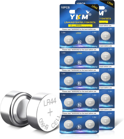 LR44 Batteries AG13 A76 357 1.5V Alkaline Battery, 20 Pack for Thermometer, Watch, Button Battery