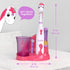 Brusheez Kids’ Electric Toothbrush Set (Sparkle The Unicorn) - Safe & Effective for Ages 3+, 2 Brush Heads, Rinse Cup