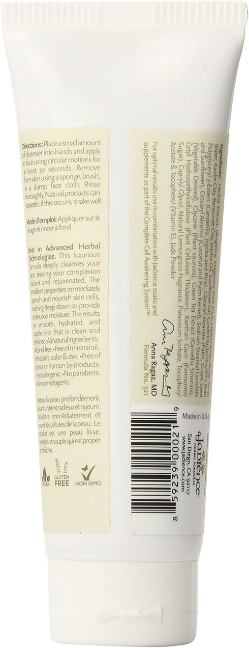 Jadience Cleansing Cream - Green Tea Face Wash for Normal to Dry Skin - 4.5 Oz - Intensive Moisture Balance