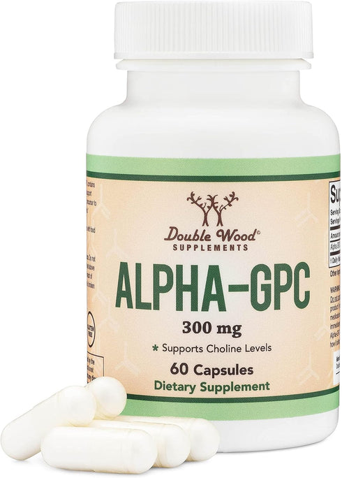 Alpha GPC Choline Brain Supplement for Acetylcholine - 60 Count, 600mg Servings, Focus Support