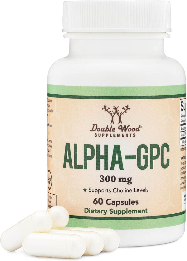 Alpha GPC Choline Brain Supplement for Acetylcholine - 60 Count, 600mg Servings, Focus Support