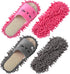 2 Pairs Microfiber Slipper Mop Slippers for Floor Cleaning, Reusable Dust Tool for Women, Men, House, Kitchen, Office