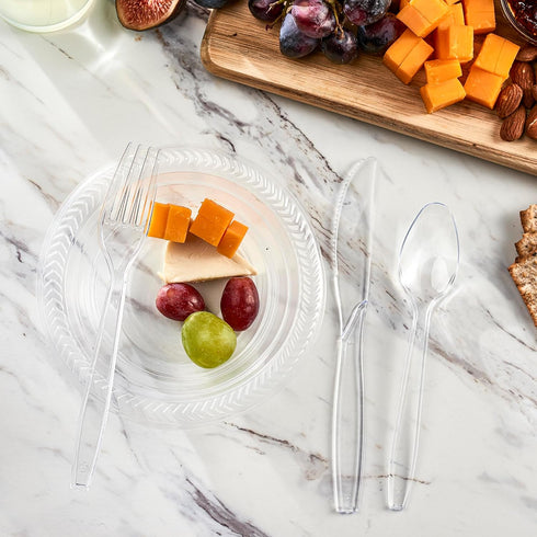 Plasticpro Disposable Clear Plastic Tea Spoons Heavyweight Box of 200 Count