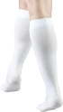 Sheer Compression Stockings, 15-20 mmHg, Women's Knee High Length, Open Toe, Large, White by Truform