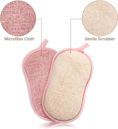 10 Pieces Reusable Kitchen Sponges, Non-Scratch Microfiber Scrubber Pads for Cleaning Dishes & Pots