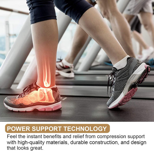 Geyoga 7 Pairs Ankle Compression Socks - Foot and Heel Pain Relief Compression Foot Sleeves for Arch Support for Men
