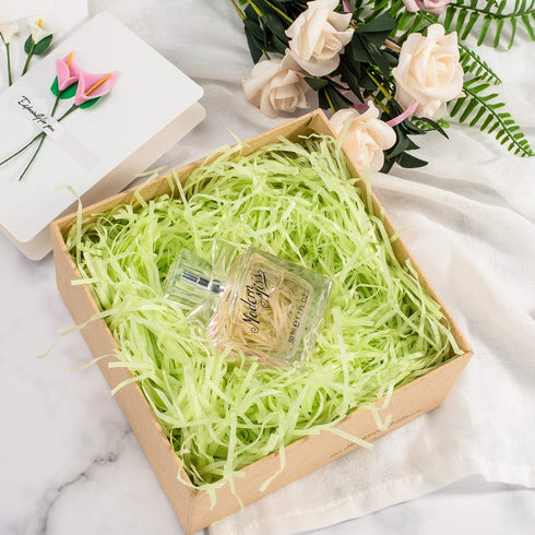 Whaline Basket Grass Craft Shredded Tissue Raffia Gift Filler Paper Shreds for DIY Gift Packaging, 120g, 4 Oz (Light
