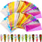 Maitys 40 Pieces Iridescent Glass Paper Nail Design Sticker Decals, Shinning Reflective Mirror Design, 20 Colors