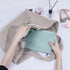 MAANGE Small Makeup Bag for Purse, Green Corduroy Travel Cosmetic Pouch, Portable Versatile Zipper Bag for Women