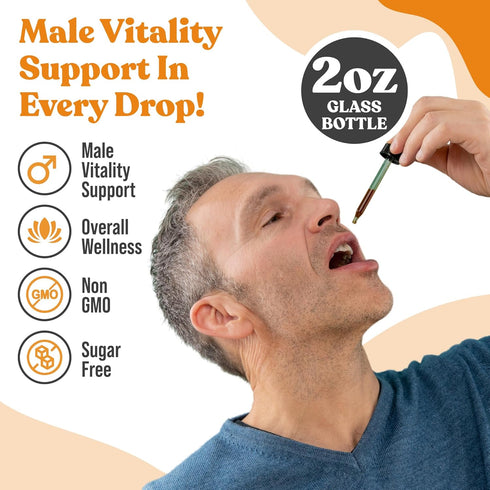 Rejuvica Health Activated Male - Advanced Male Libido Support Tincture with Ashwagandha, Mucuna, Tongkat Ali