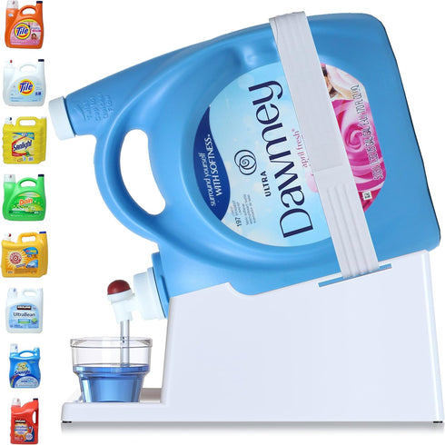 Skywin Laundry Detergent Holder and Organizer for Laundry Room - Energy-Saving Cup Holder and Drip Tray
