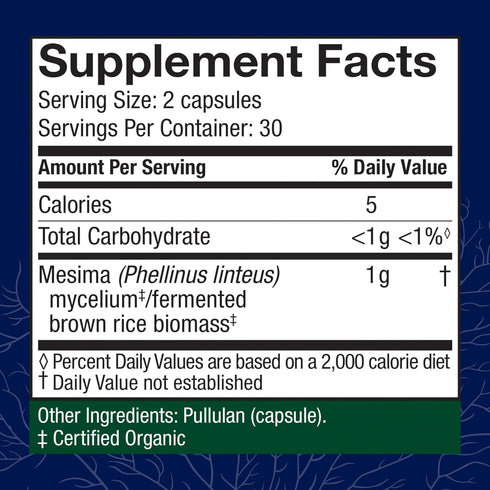 Immune Immune 60 (30 Host Defense Mesima Capsules - Herbal Antioxidant Activity & System Support Supplement - Mushroom
