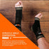 NeoAlly Copper Infused Ankle Brace Silicone Gel Compression Sleeves for Pain Relief, Large, 1 Pair