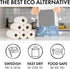SUPERSCANDI 10 Pack Swedish Dishcloths for Kitchen - 100% Biodegradable & Compostable, Washable, Food-Safe, Grey