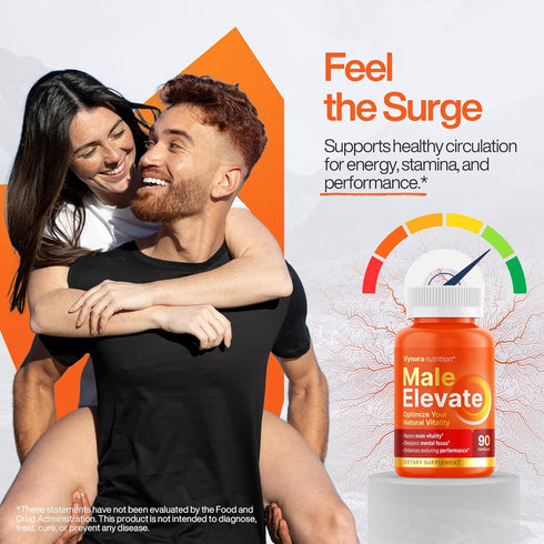 Vynora Nutrition 90 Testosterone Booster Supplement - Male Enhancing Performance Pills for Men - Fast Acting Blood