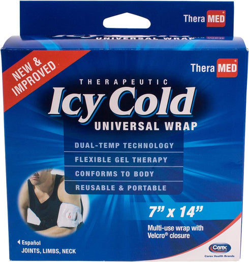 Thera-Med Universal Cold Pack Pad, Ice Pack for Ankles, Wrists, Elbows & Knees, Dual-Sided Therapy