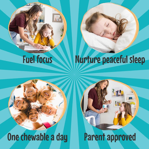 Clarity Kids Super Calm, Magnesium Chewable Vitamin for Comfort Focus and Relaxation, 30 Piece