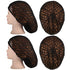 Waydress 2 Pieces Rayon Knit Mesh Hair Net Snood, Crocheted Sleep Cap for Women (Black)