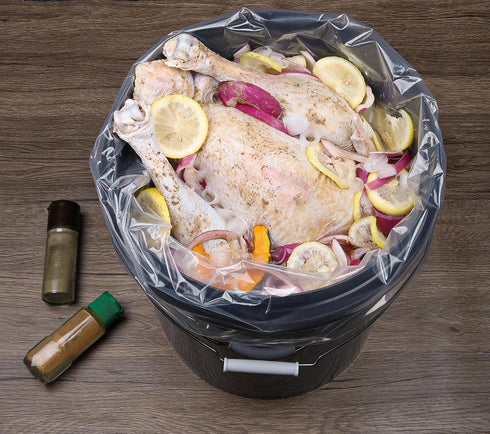 Turkey Brining Bags - 20x27.5in, Food Grade 5 Gallon Bucket Liner, Set of 10pcs Leak Proof Brining Bags for Thanksgiving