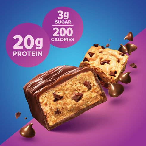 Pure Protein Bars, High Protein, Low Sugar, Gluten Free, Chewy Chocolate Chip, 1.76oz (Pack of 12)