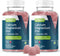 Calcium Magnesium Zinc Gummies with Vitamin D3 - Supports Bone Health, Nerve & Immune Function - Raspberry Flavored