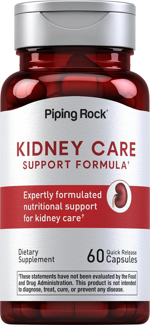 Piping Rock Kidney Support Supplement | 60 Capsules | Kidney Care Formula | Non-GMO, Gluten Free