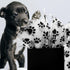 Hi Sasara 30 Sheets Large 20 x 28 inch Black and White Dog Paw Print Tissue Paper for Gift Bags and Holidays