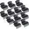 Hot Roller Clips Hair Curler - Replacement Claw Clips for Women Girls Hair Section Styling (12 Pieces, Black)