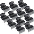 Hot Roller Clips Hair Curler - Replacement Claw Clips for Women Girls Hair Section Styling (12 Pieces, Black)